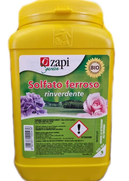 solfato ferroso rinverdente zapi